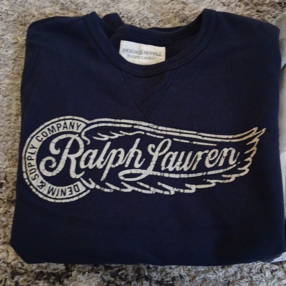 (2)men's szXL sweaters.. RockSmith & Ralph Lauren brand.. grey/navyblue - Picture 3 of 11